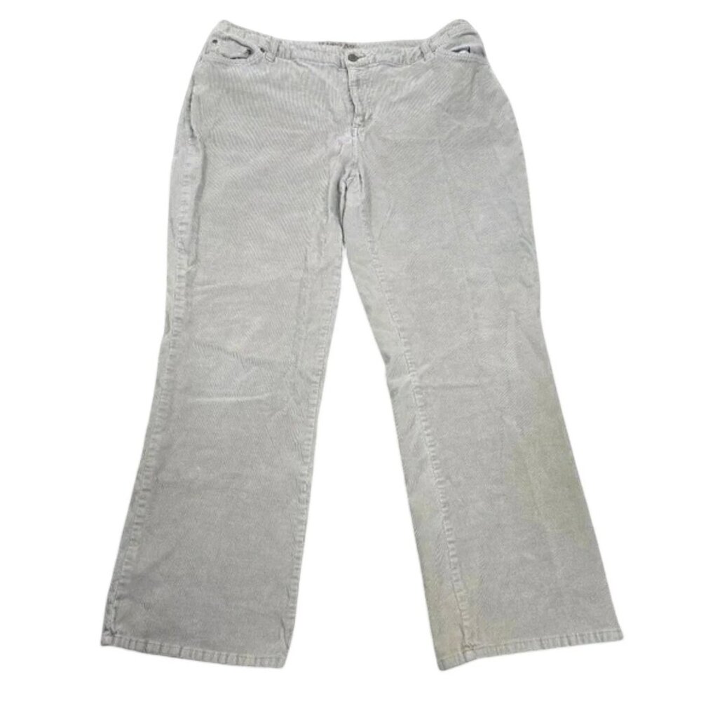 St Johns Bay Corduroy Bootcut Pants Womens 18W Beige